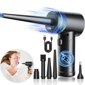 Compressed Air Duster – Cordless, Rechargeable, 110000 RPM Air Blower with LED